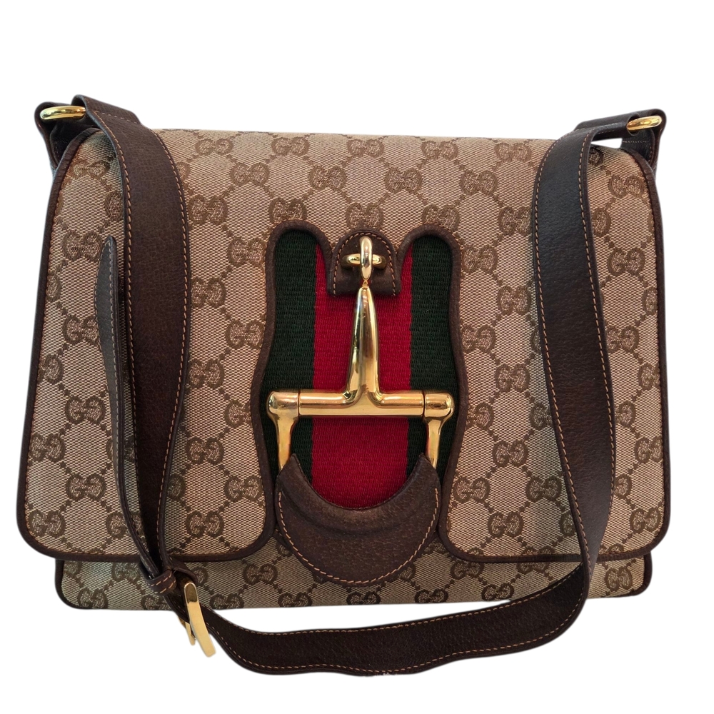 Gucci Vintage Sherry Line Horsebit Shoulder Bag
